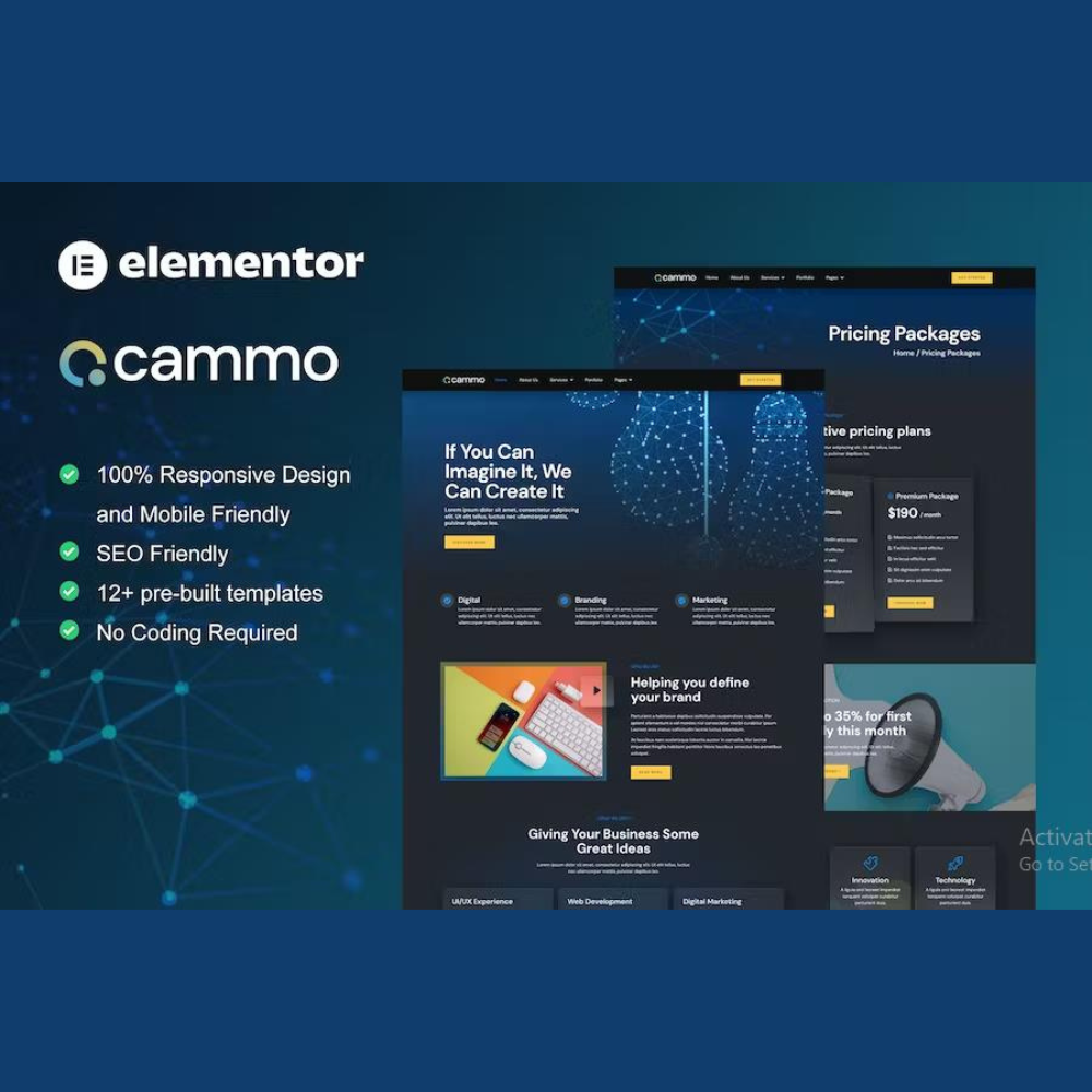 Cammo – Creative Agency Services Elementor Template Kit Cammo – Creative Agency Services Elementor Template Kit - Image 1