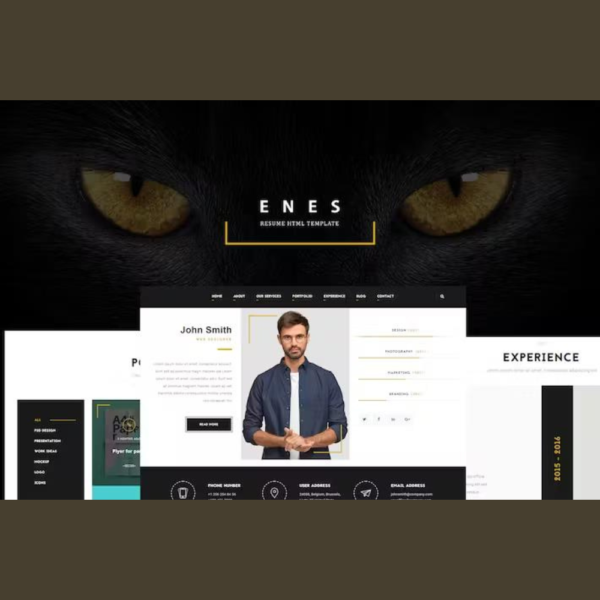 Enes – Resume vCard HTML Template