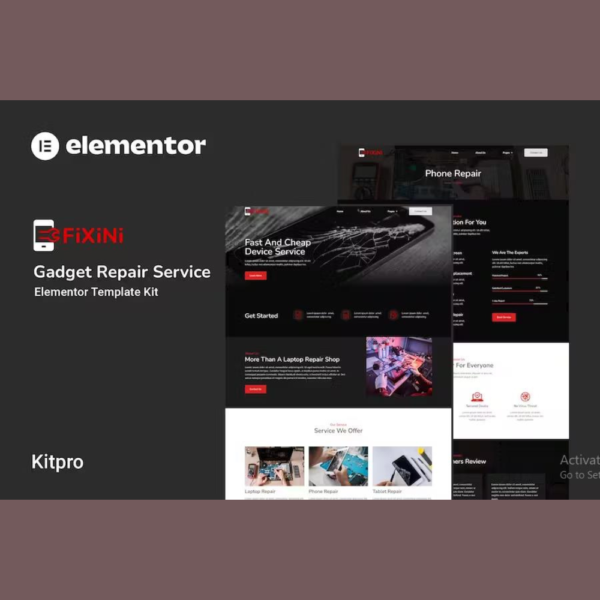 Fixini – Gadget Repair Service Elementor Template Kit