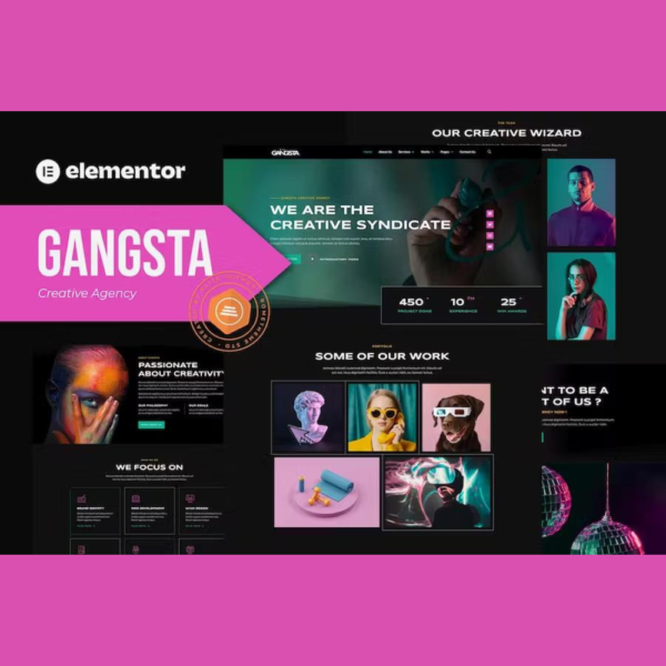 Gangsta – Creative Agency & Portfolio Elementor Template Kit