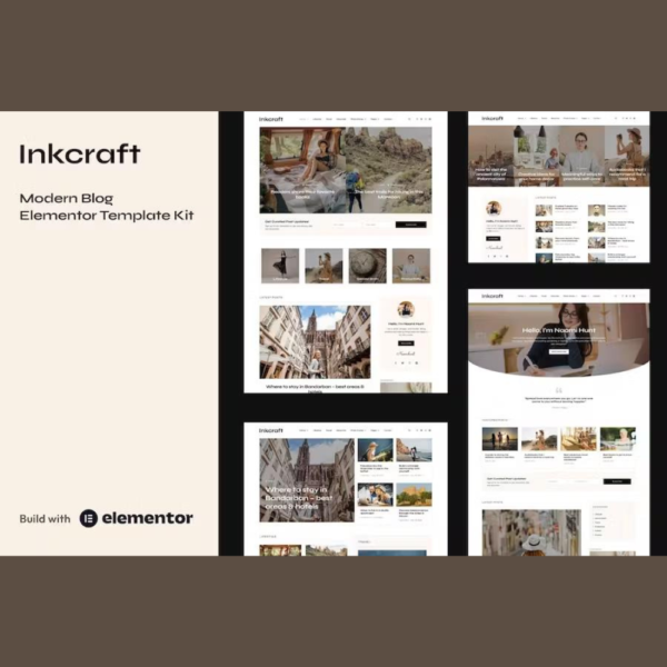 Inkcraft – Modern Blog & Magazine Elementor Pro Template Kit