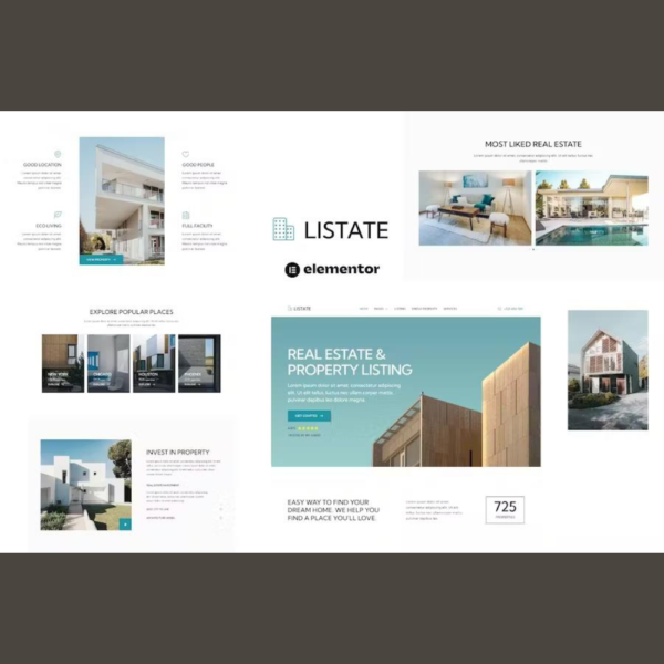 Listate – Real Estate & Property Listing Elementor Template Kit