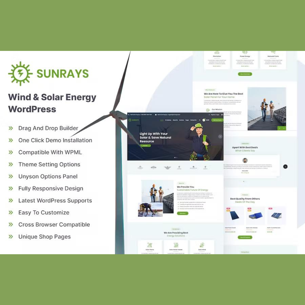 Renewable – ECO Solar Energy Theme Renewable – ECO Solar Energy Theme - Image 1