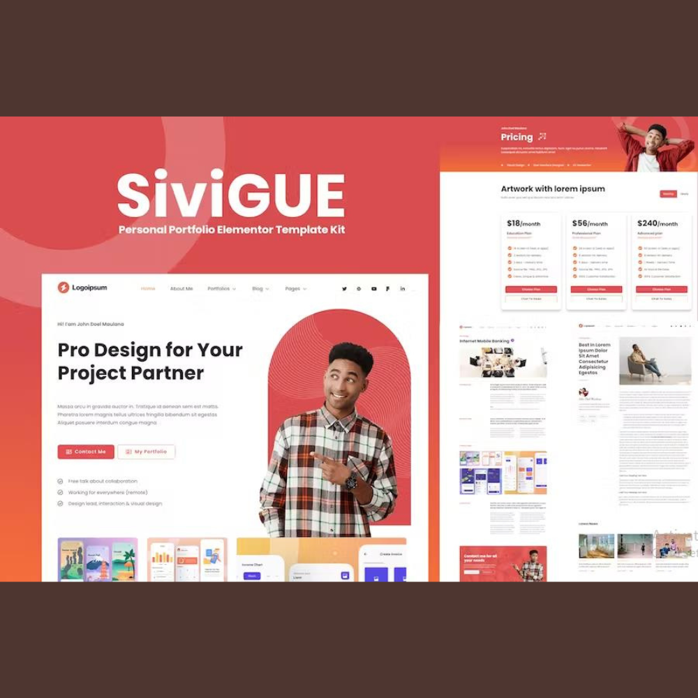 SiviGUE – Personal Portfolio Elementor Template Kit SiviGUE – Personal Portfolio Elementor Template Kit - Image 1