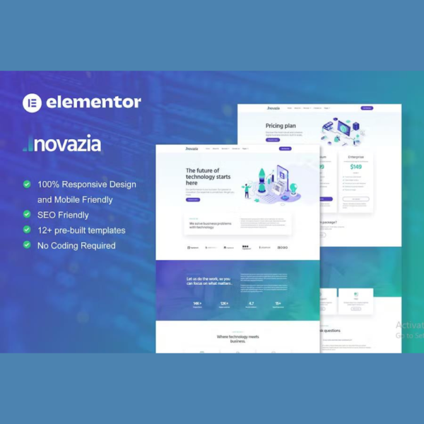 Inovazia – IT Services Elementor Pro Full Site Template Kit
