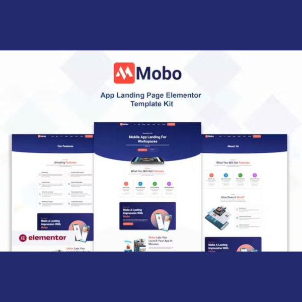 Mobo – App Landing Page Elementor Template Kit