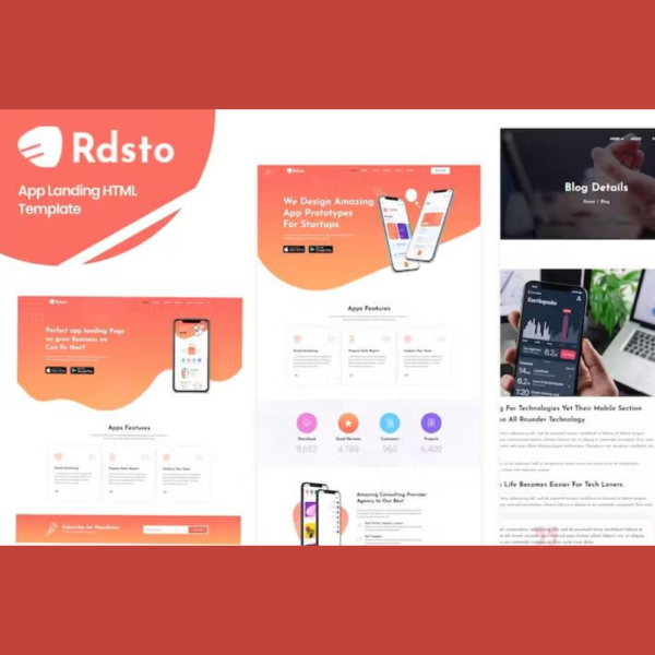 Rdsto – App Landing HTML Template